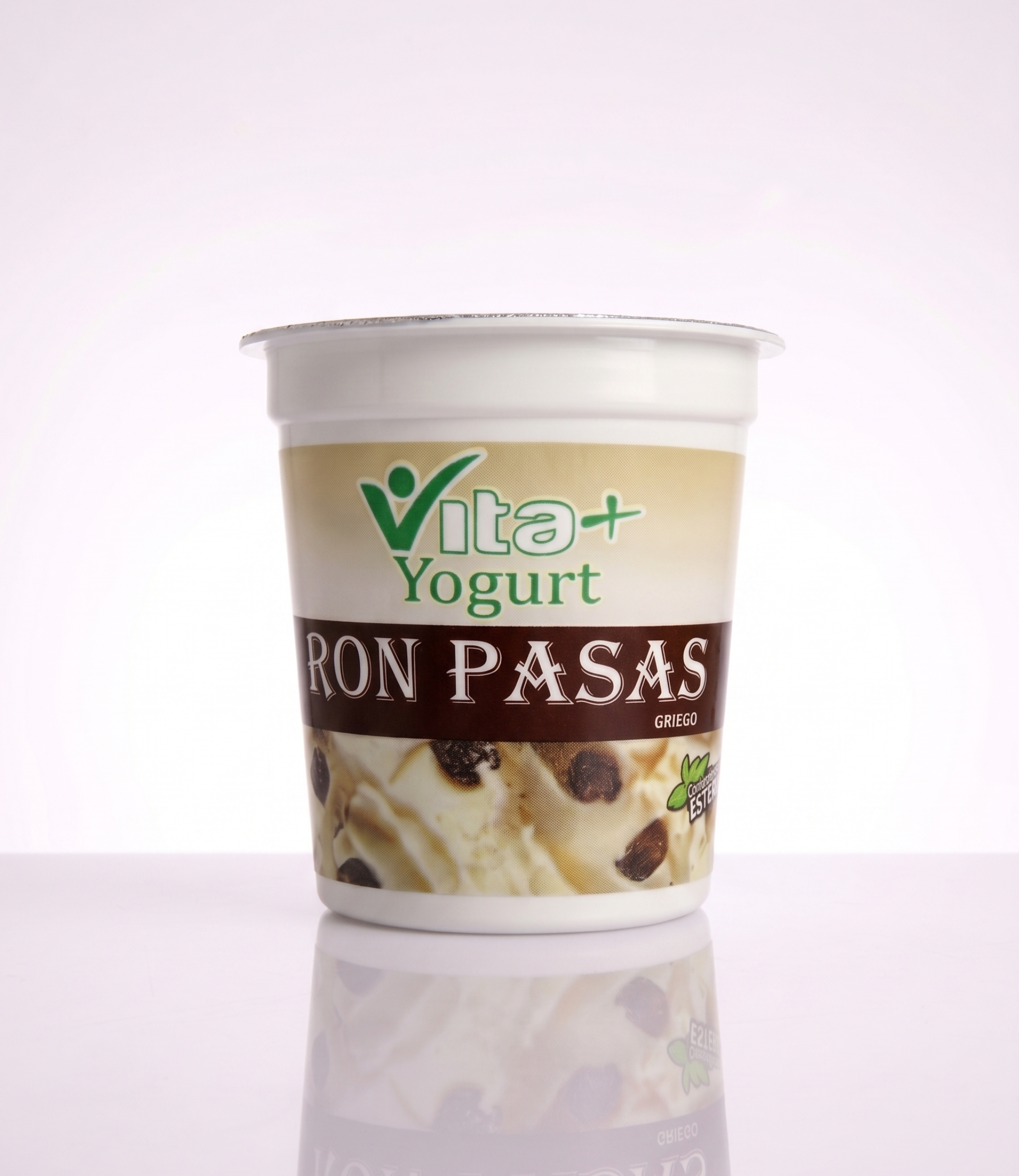 Yogurt vita ron con pasas
